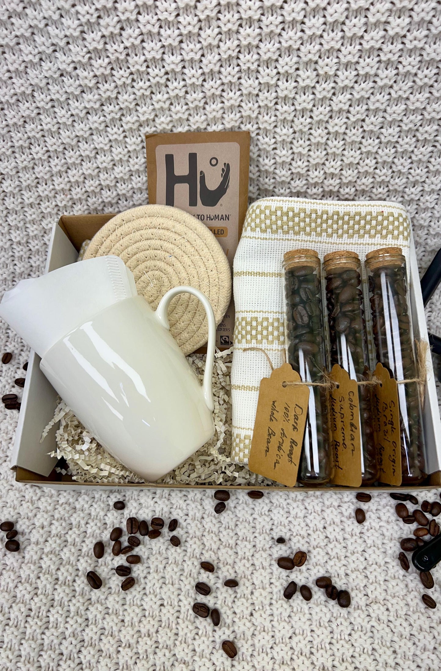 Gourmet Coffee Gift Box: French Press, Mug & Artisan Coffee Samples