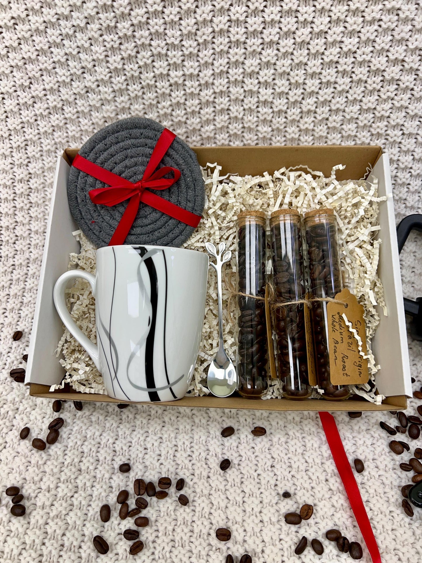 Gourmet Coffee Gift Box: French Press, Mug & Artisan Coffee Samples